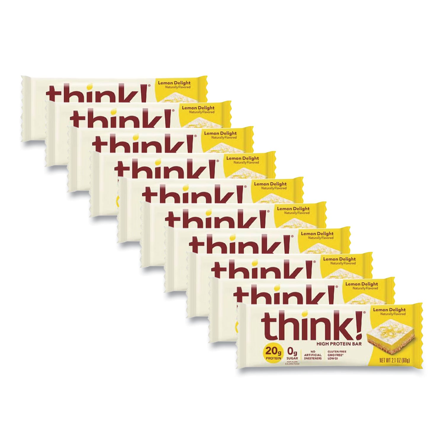 High Protein Bars, Lemon Delight, 2.1 oz Bar, 10 Bars/Carton, Ships in 1-3 Business Days