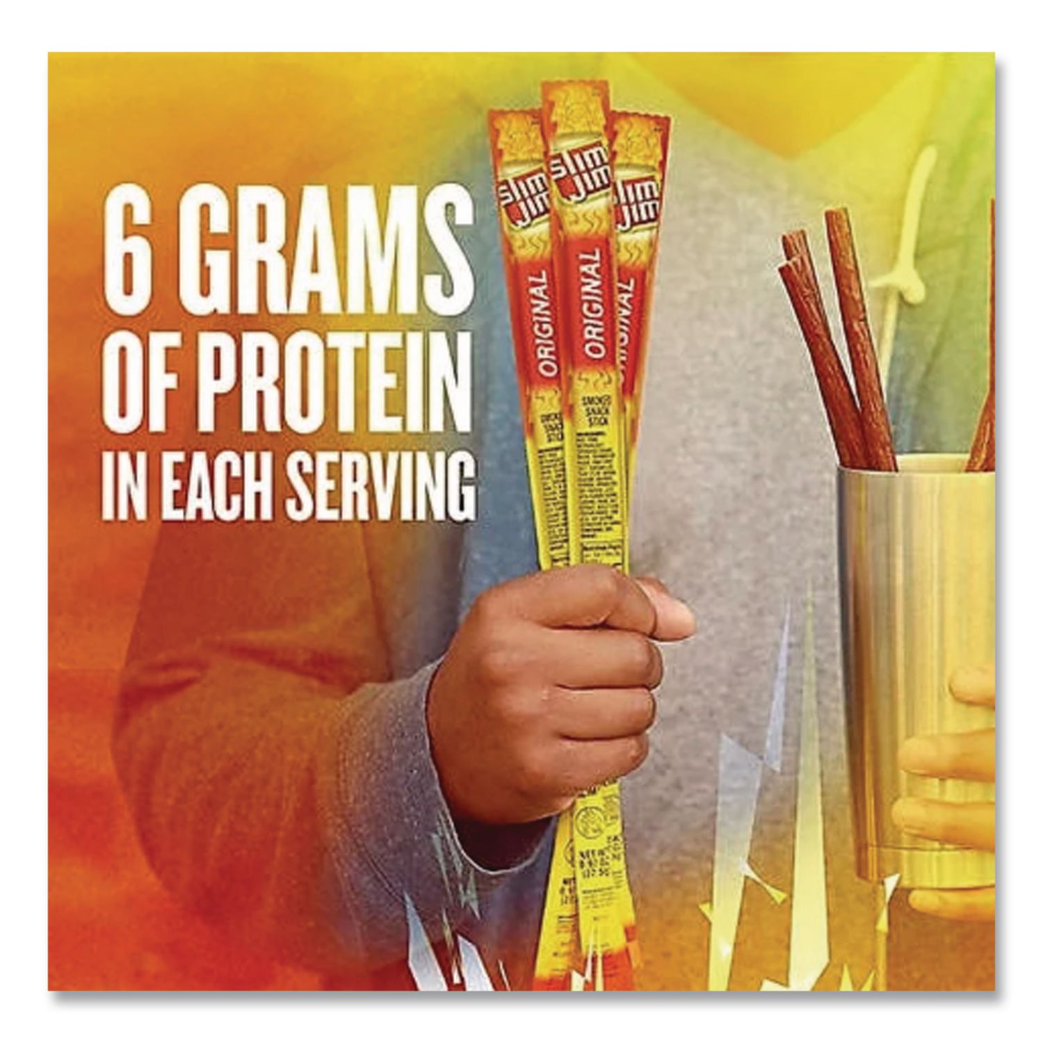 Beef Jerky Meat Sticks Original, 0.28 oz Stick, 120 Sticks/Box, Ships in 1-3 Business Days