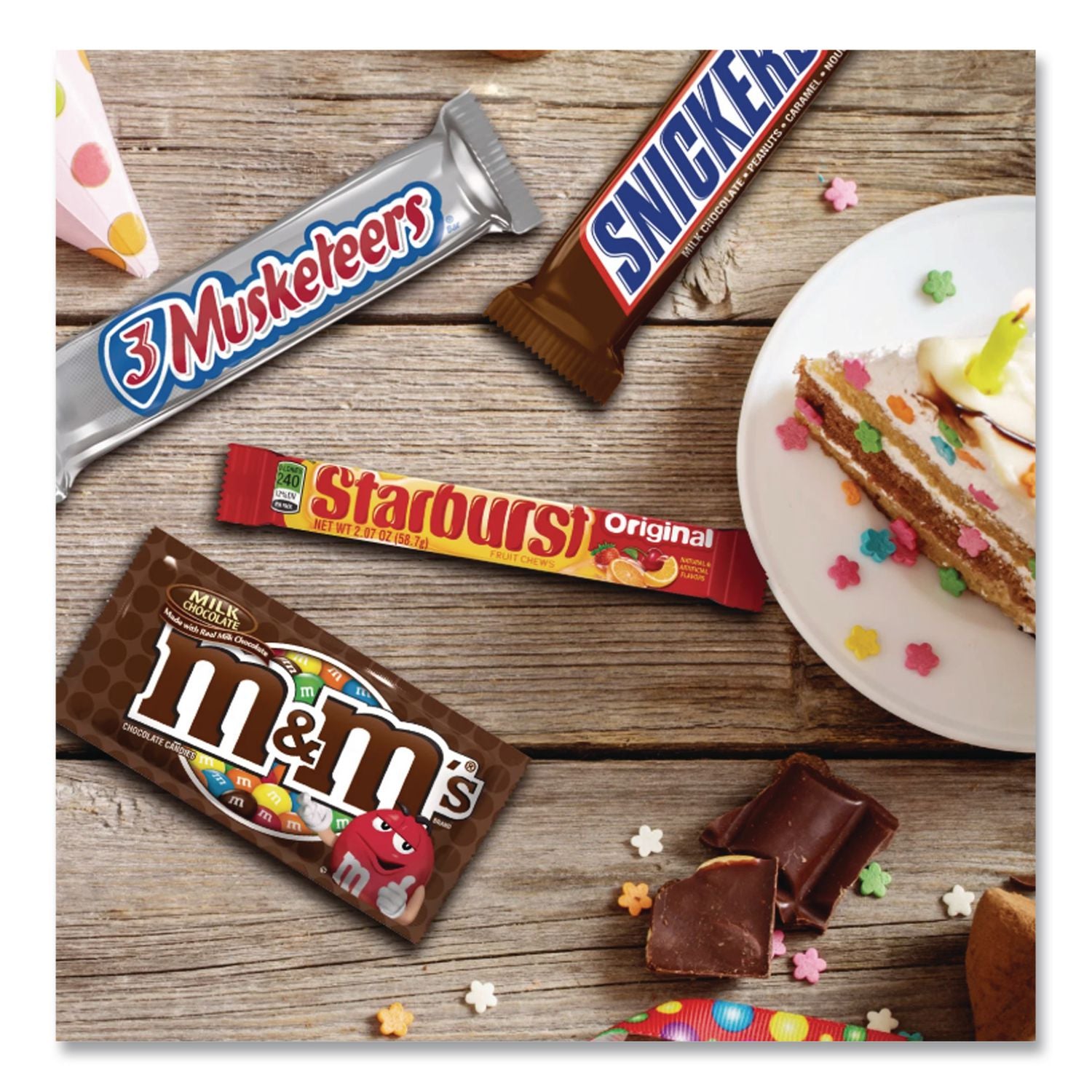 Full-Size Candy Bars Variety Pack, Assorted, 30/Box, Ships in 1-3 Business Days