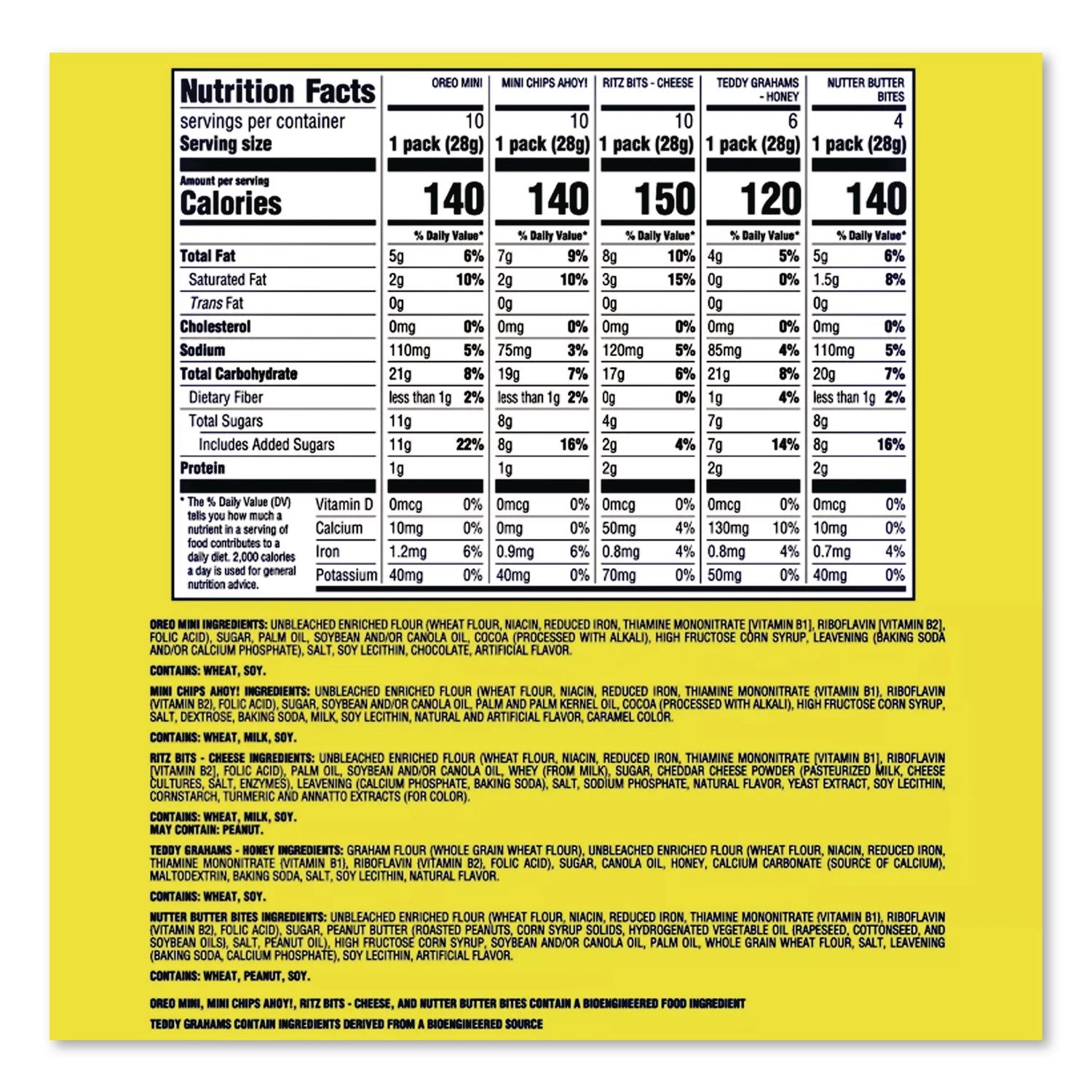 Cookie and Cracker Classic Mix, Assorted Flavors, 1 oz Pack, 40 Packs/Box, Ships in 1-3 Business Days