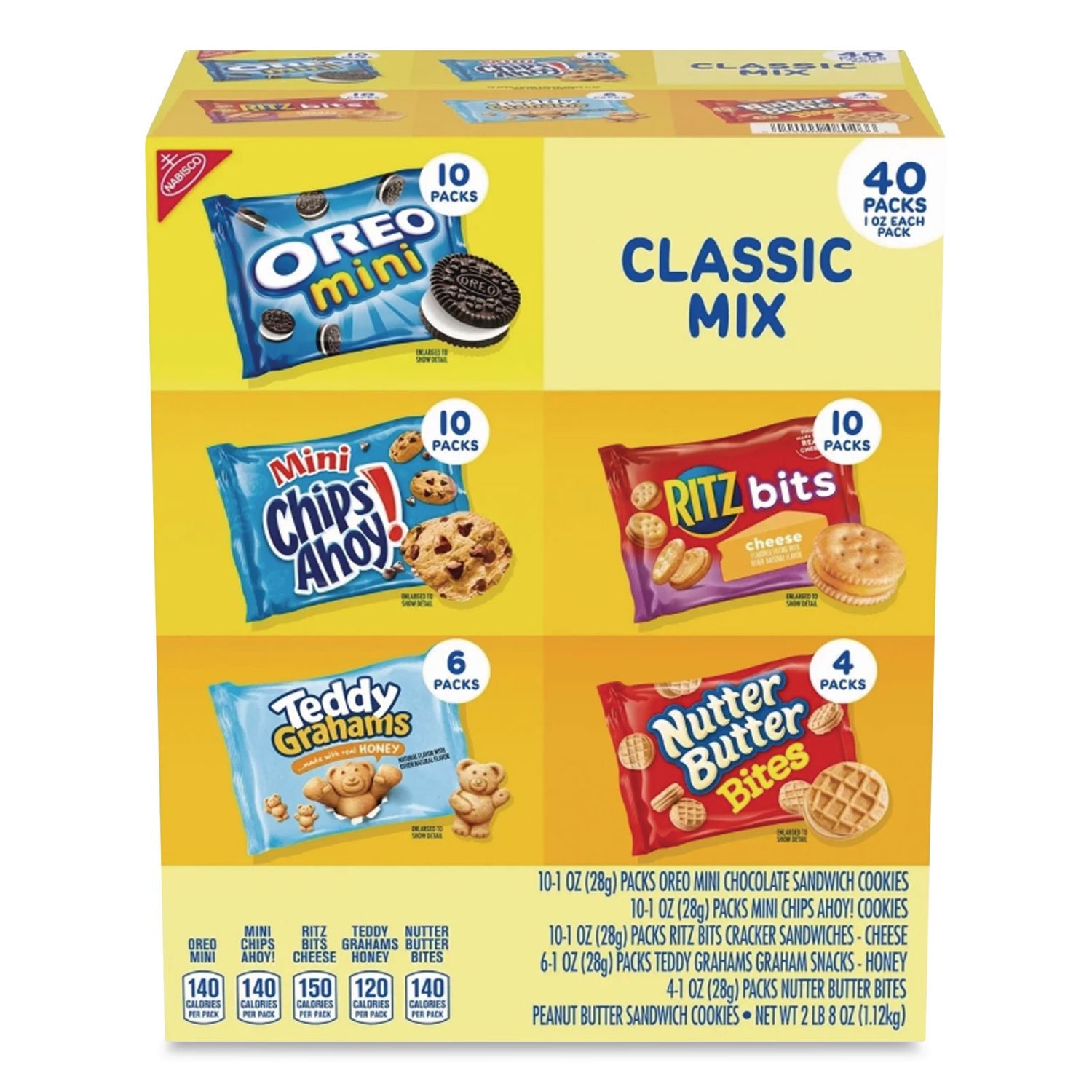 Cookie and Cracker Classic Mix, Assorted Flavors, 1 oz Pack, 40 Packs/Box, Ships in 1-3 Business Days