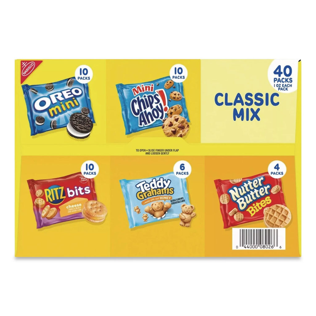 Cookie and Cracker Classic Mix, Assorted Flavors, 1 oz Pack, 40 Packs/Box, Ships in 1-3 Business Days