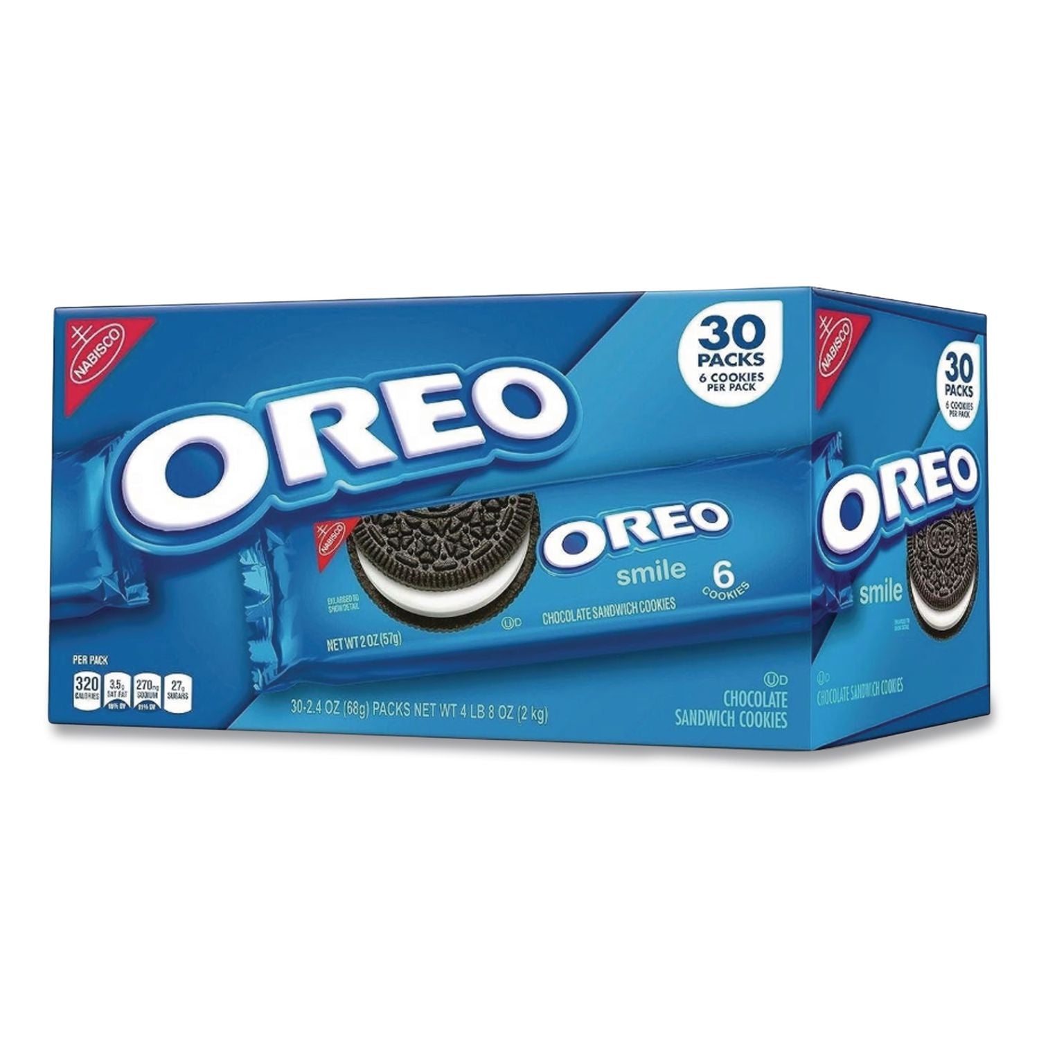 Oreo Cookies Single Serve Packs, Chocolate, 2 oz Pack, 30/Box, Ships in 1-3 Business Days