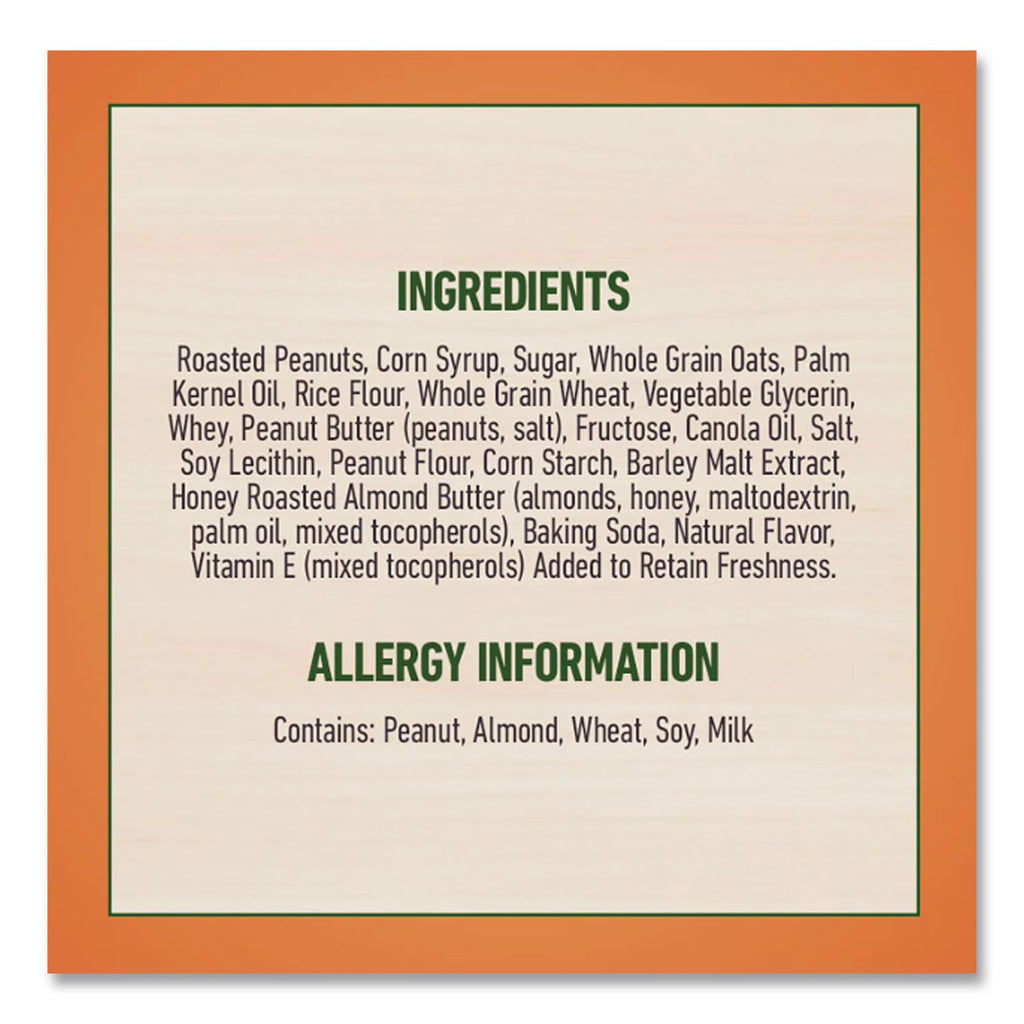 Granola Bars, Sweet and Salty Peanut, 1.2 oz Pouch, 48/Box, Ships in 1-3 Business Days