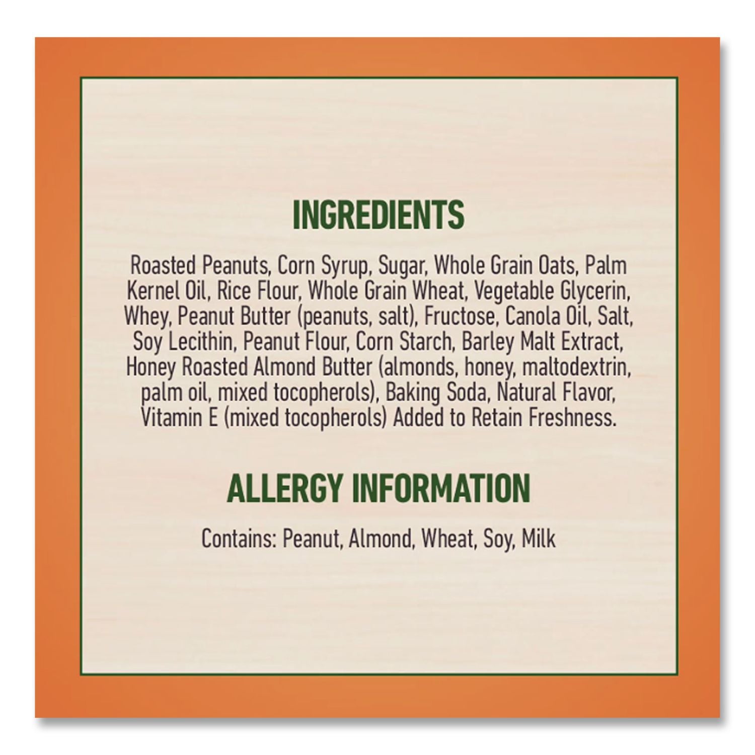 Granola Bars, Sweet and Salty Peanut, 1.2 oz Pouch, 48/Box, Ships in 1-3 Business Days