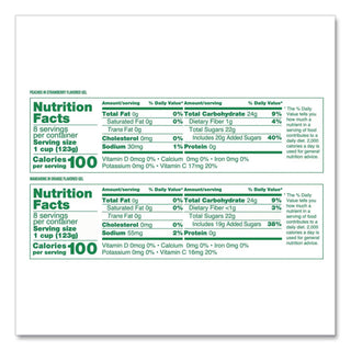 Fruit in Gel Cups, Mandarins/Orange, Peaches/Strawberry, 4.3 oz Cups, 16 Cups/Carton, Ships in 1-3 Business Days