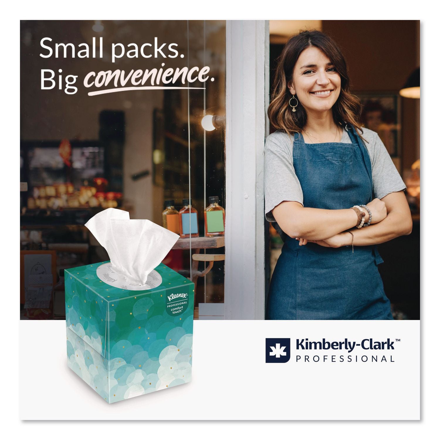 Boutique White Facial Tissue for Business, Pop-Up Box, 2-Ply, 95 Sheets/Box, 6 Boxes/Pack