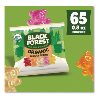 Organic Gummy Bears, 0.8 oz Pouch, 65 Pouches/Carton, Ships in 1-3 Business Days
