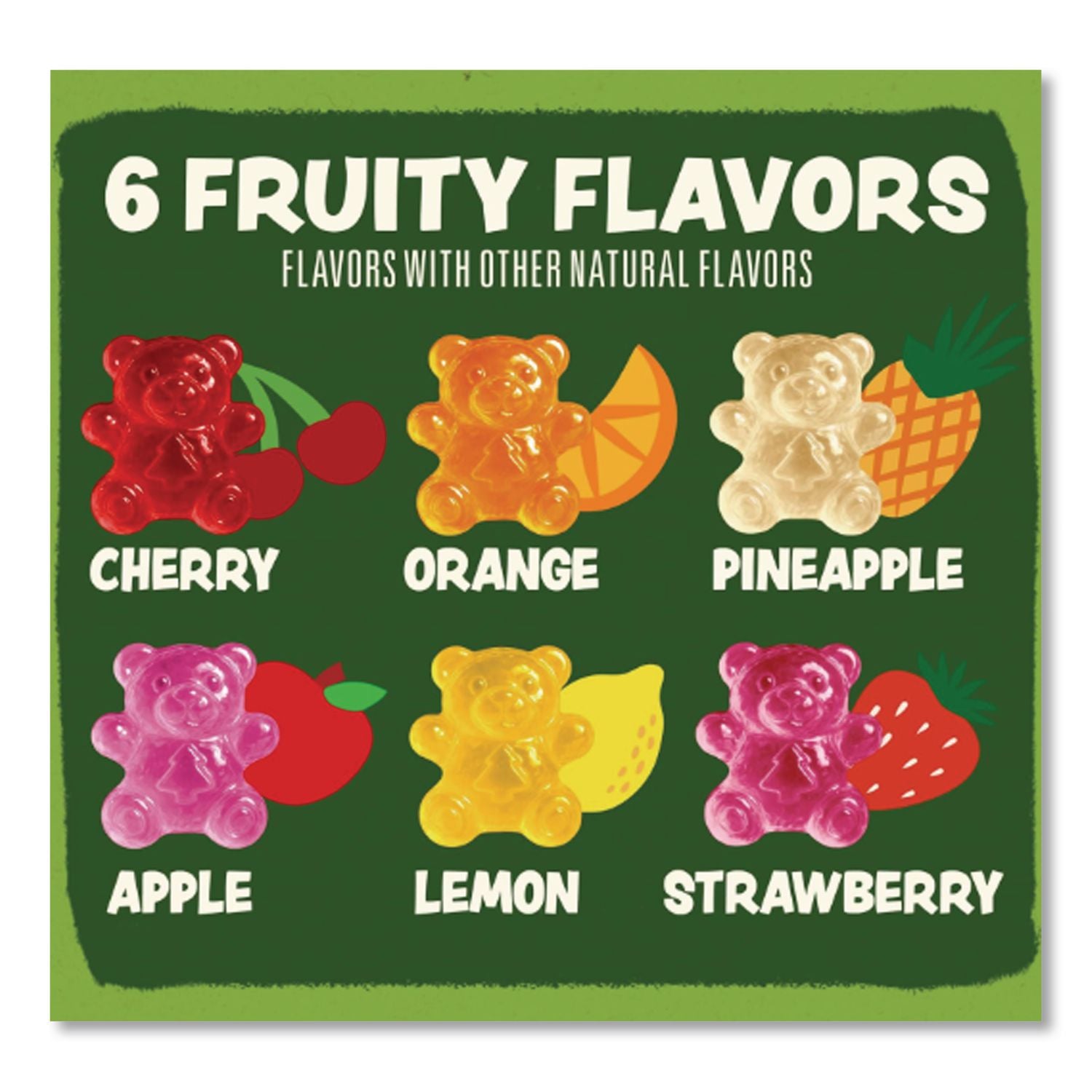 Organic Gummy Bears, 0.8 oz Pouch, 65 Pouches/Carton, Ships in 1-3 Business Days