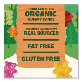 Organic Gummy Bears, 0.8 oz Pouch, 65 Pouches/Carton, Ships in 1-3 Business Days