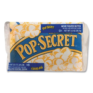 Microwave Popcorn, Movie Theater Butter, 3 oz Bags, 30/Carton, Ships in 1-3 Business Days