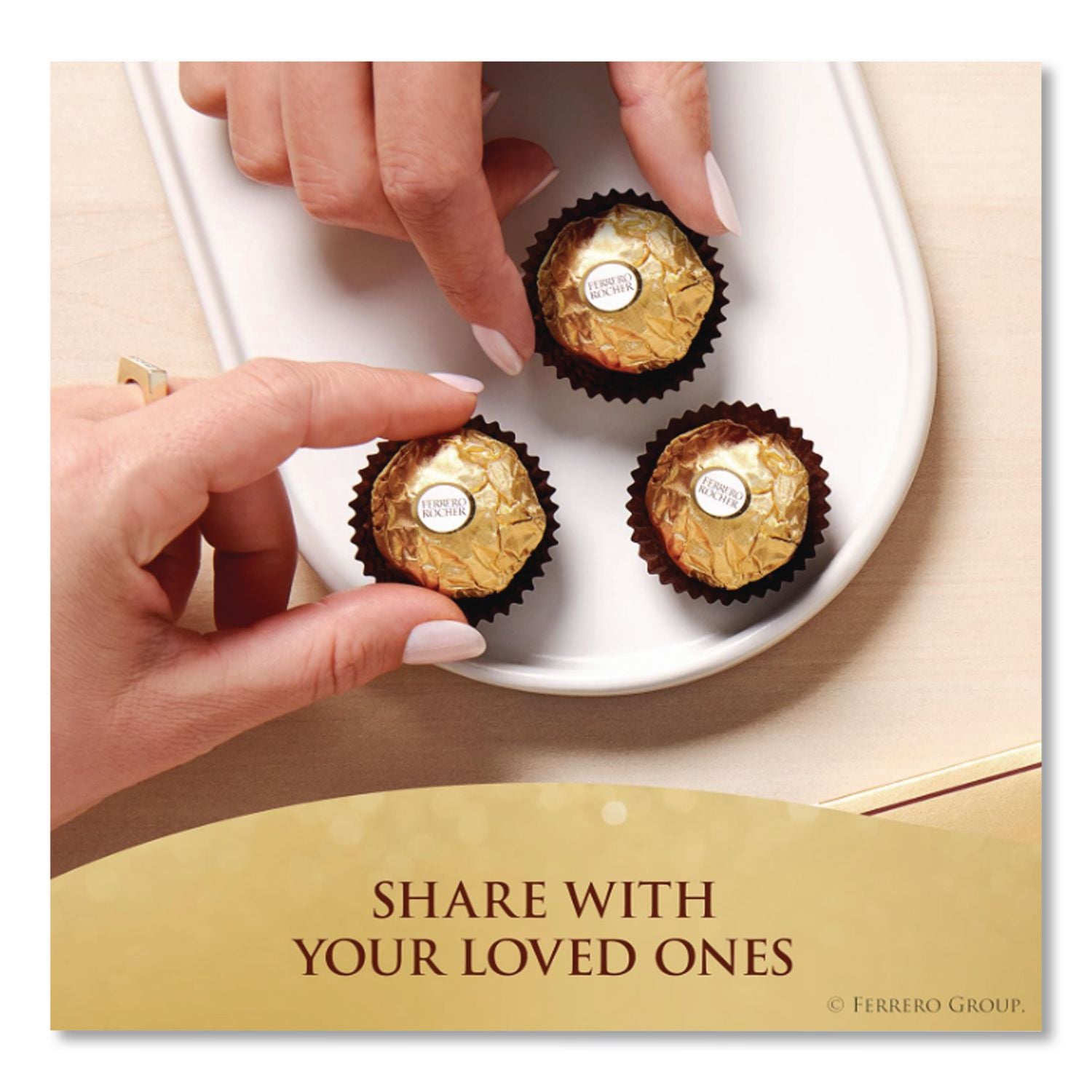 Hazelnut Chocolate Diamond Gift Box, 21.2 oz, 48 Pieces, Ships in 1-3 Business Days