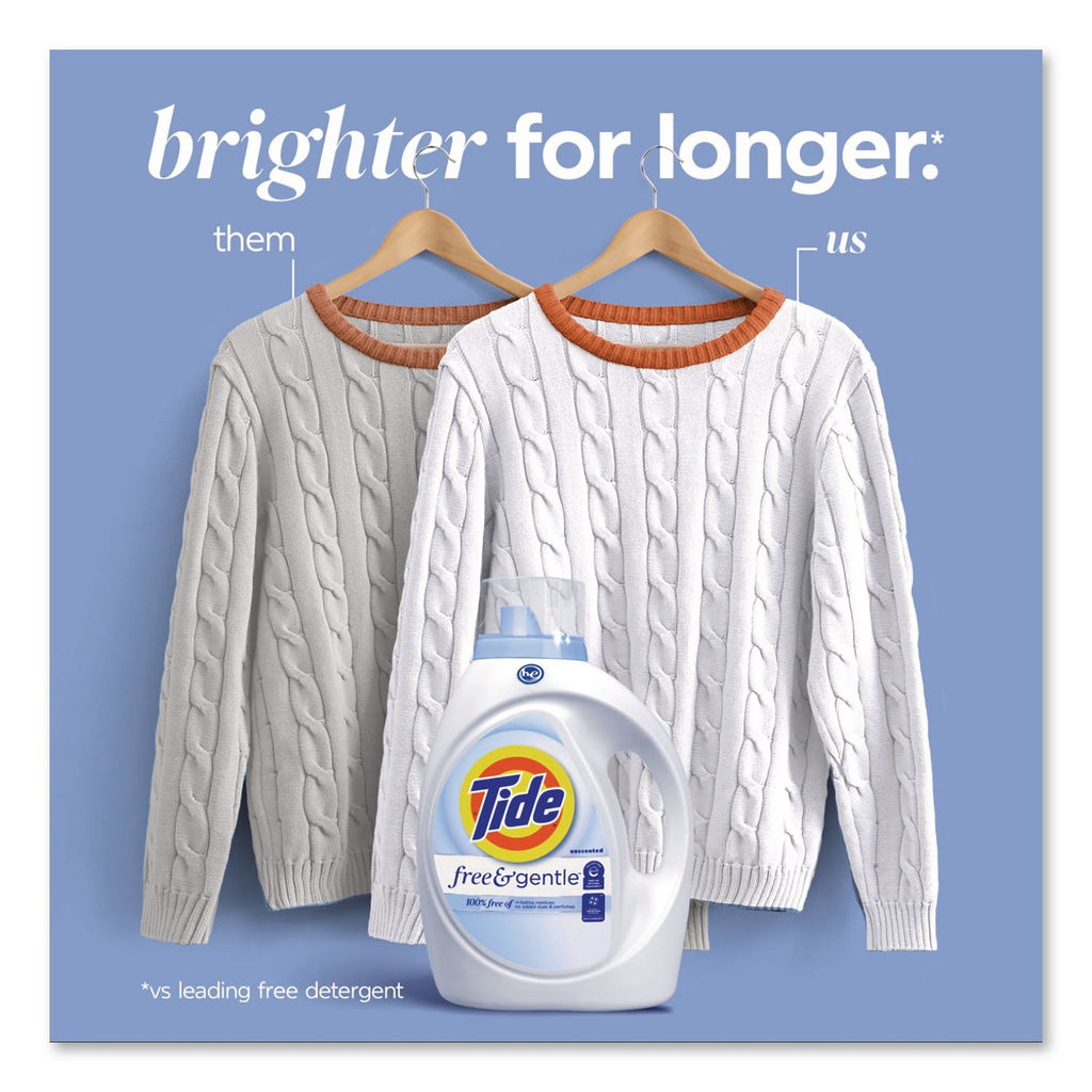 Free and Gentle Liquid Laundry Detergent, 64 Loads, 84 oz Bottle, 4/Carton