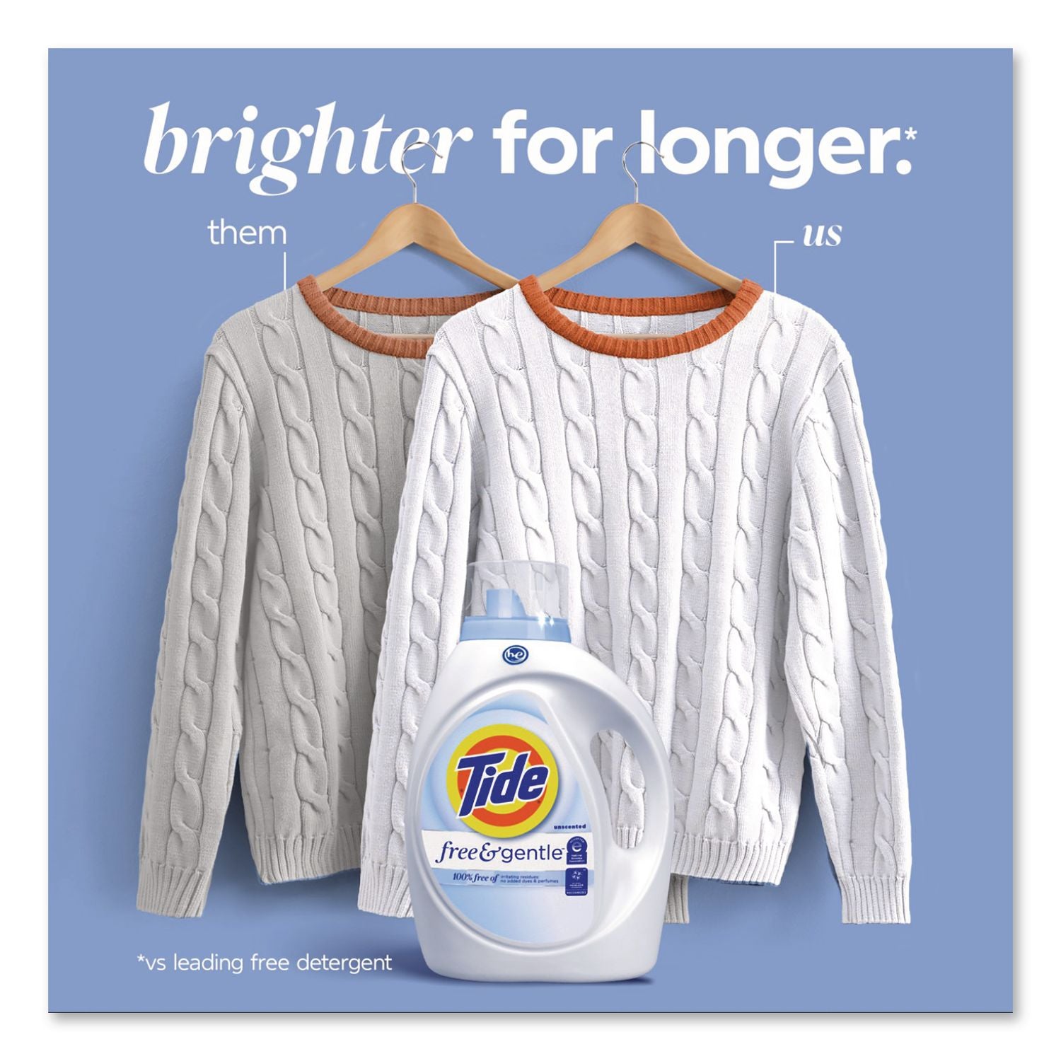 Free and Gentle Liquid Laundry Detergent, 64 Loads, 84 oz Bottle, 4/Carton