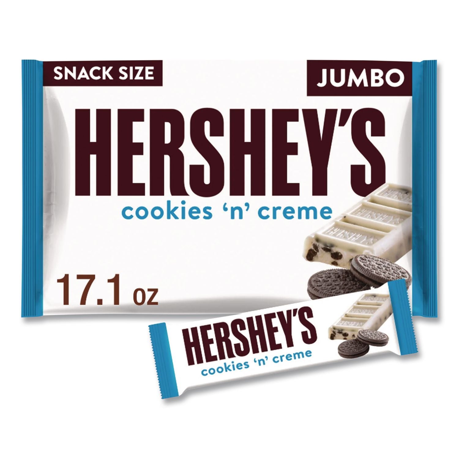 Snack Size Bars, Cookies n Creme, 17.1 oz Bag, 2/Pack, Ships in 1-3 Business Days