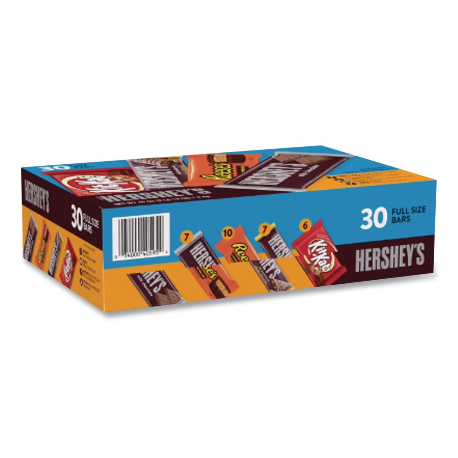 Full Size Chocolate Candy Bar Variety Pack, Assorted 1.5 oz Bar, 30 Bars/Box, Ships in 1-3 Business Days