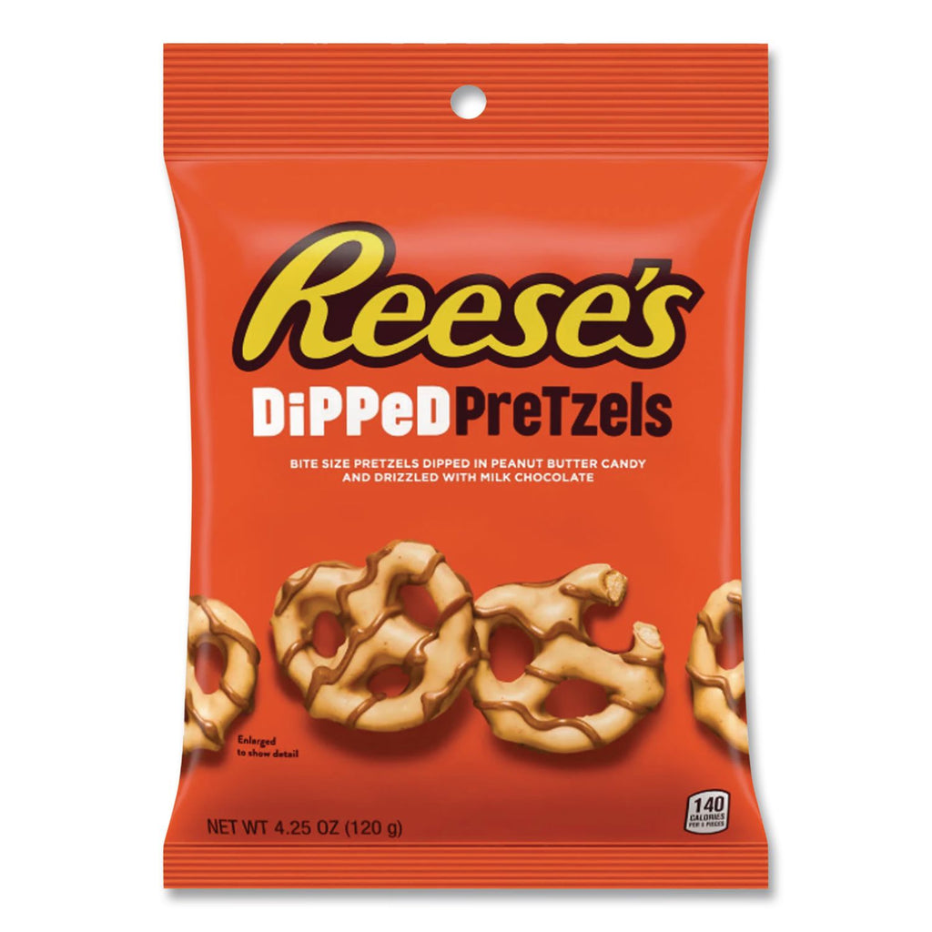 Dipped Pretzels, 4.25 oz Bag, 4/Carton, Ships in 1-3 Business Days