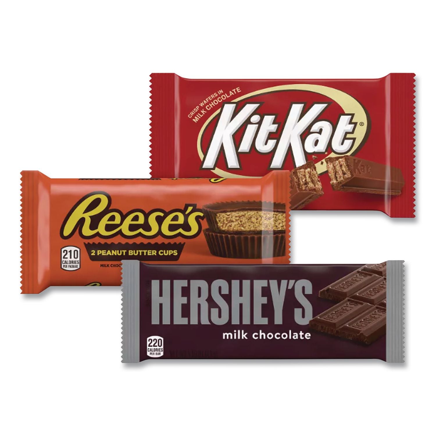 Full Size Chocolate Candy Bar Variety Pack, Assorted 1.5 oz Bar, 18 Bars/Carton, Ships in 1-3 Business Days