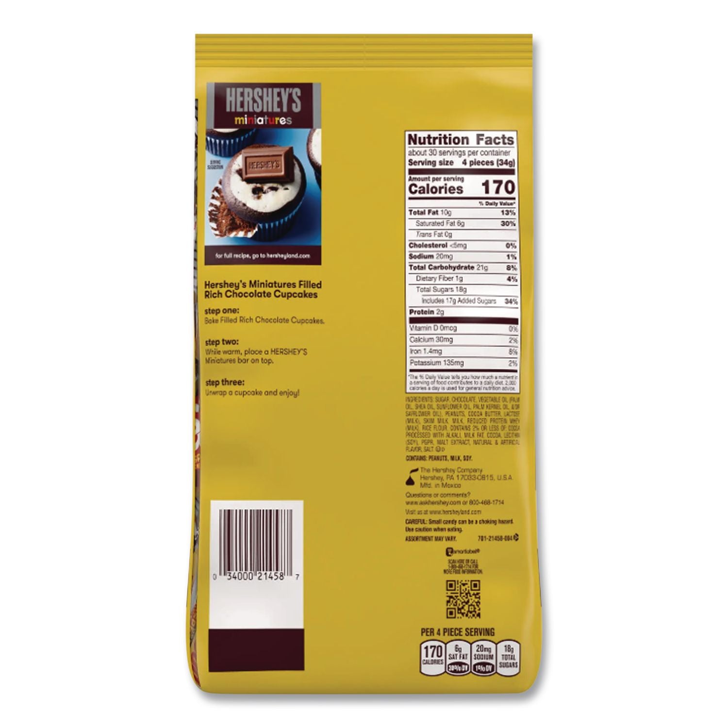 Chocolate Miniatures Party Pack Assortment, 35.9 oz Bag, 2 Bags/Carton, Ships in 1-3 Business Days