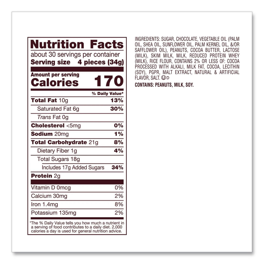 Chocolate Miniatures Party Pack Assortment, 35.9 oz Bag, 2 Bags/Carton, Ships in 1-3 Business Days