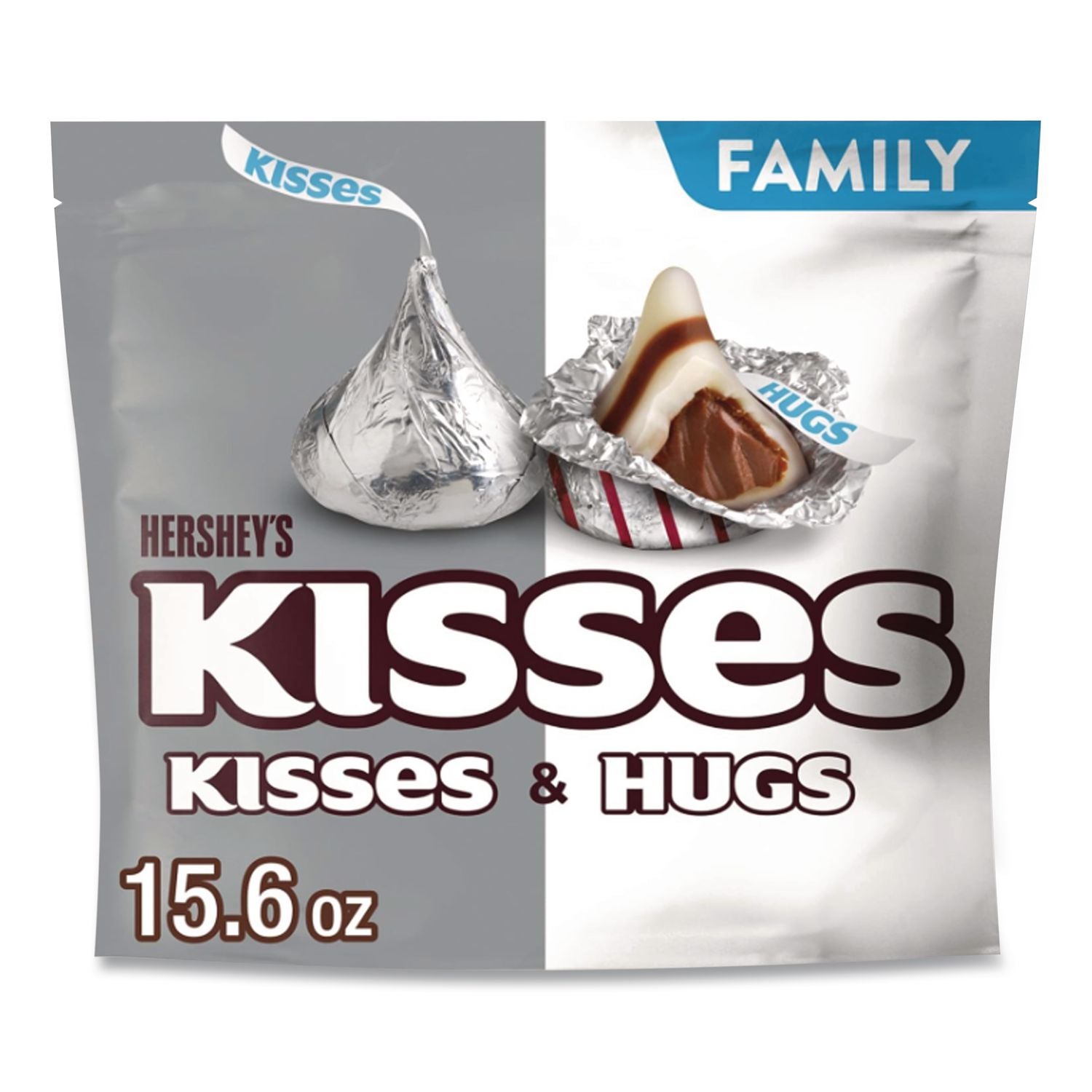 KISSES and HUGS Family Pack Assortment, 15.6 oz Bag, 3 Bags/Pack, Ships in 1-3 Business Days