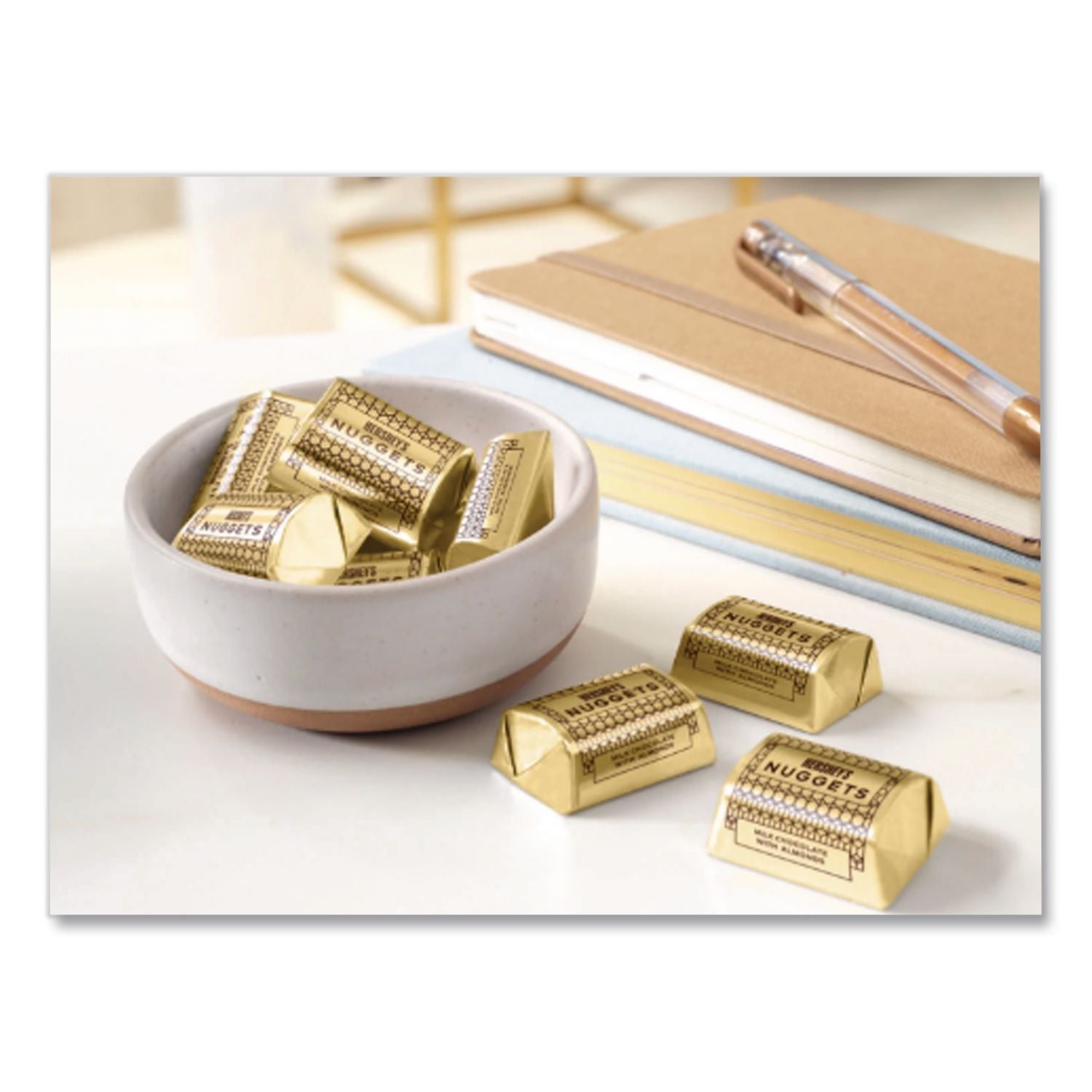 Nuggets Share Pack, Milk Chocolate with Almonds, 10.1 oz Bag, 3/Pack, Ships in 1-3 Business Days