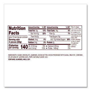 Nuggets Share Pack, Special Dark with Almonds, 10.1 oz Bag, 3/Pack, Ships in 1-3 Business Days