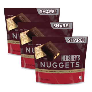 Nuggets Share Pack, Special Dark with Almonds, 10.1 oz Bag, 3/Pack, Ships in 1-3 Business Days