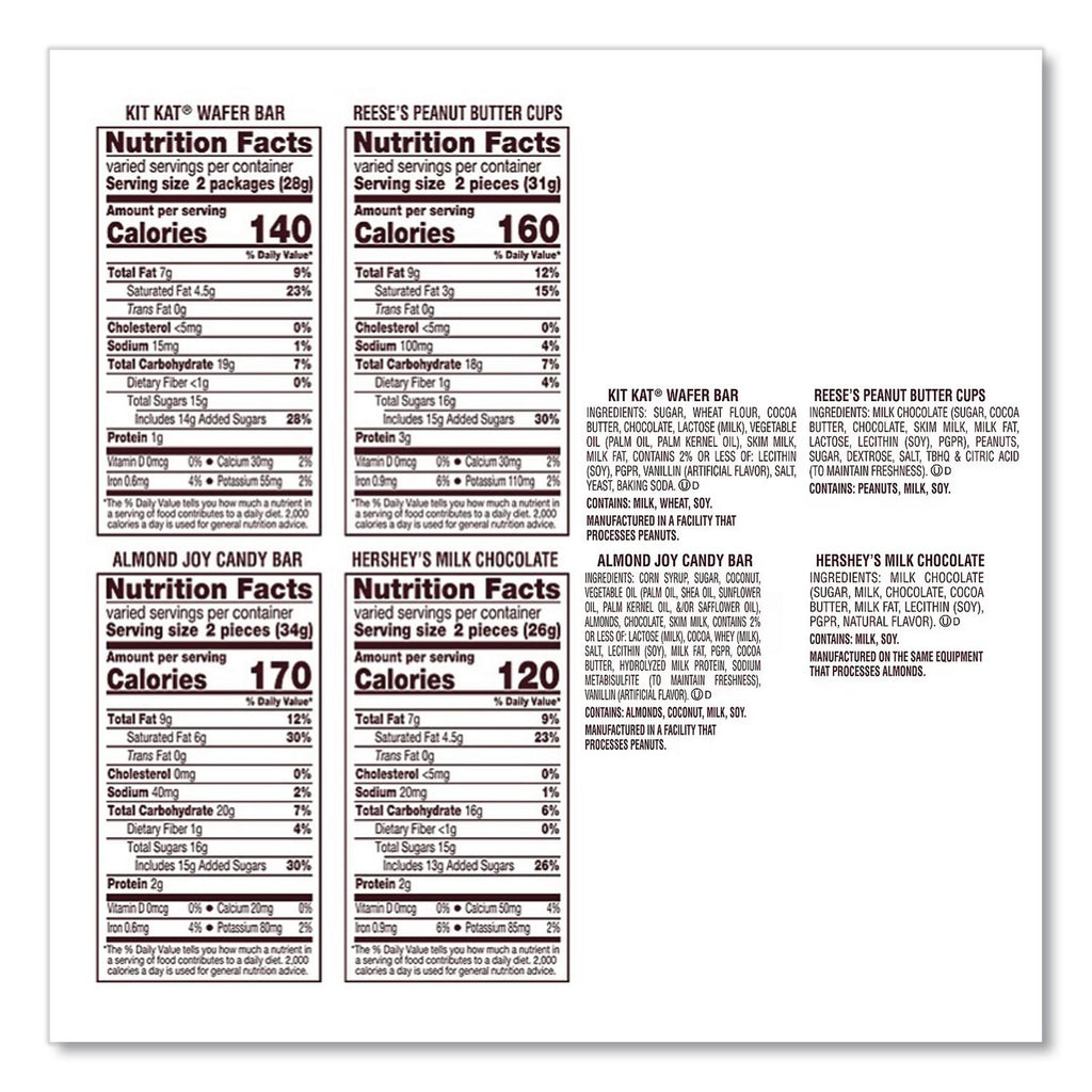 All Time Greats Milk Chocolate Variety Pack, 15.92 oz Bag, 30 Pieces/Bag, 2 Bags/Pack, Ships in 1-3 Business Days