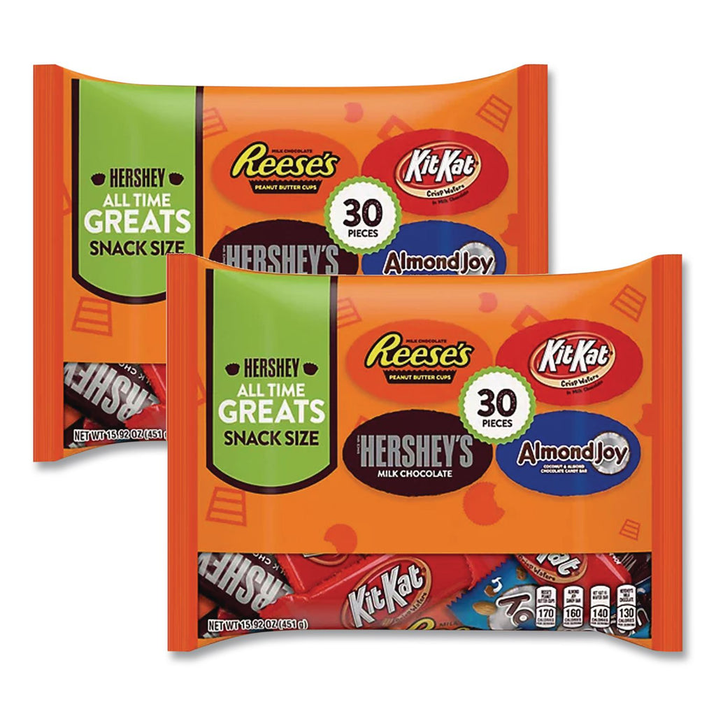 All Time Greats Milk Chocolate Variety Pack, 15.92 oz Bag, 30 Pieces/Bag, 2 Bags/Pack, Ships in 1-3 Business Days