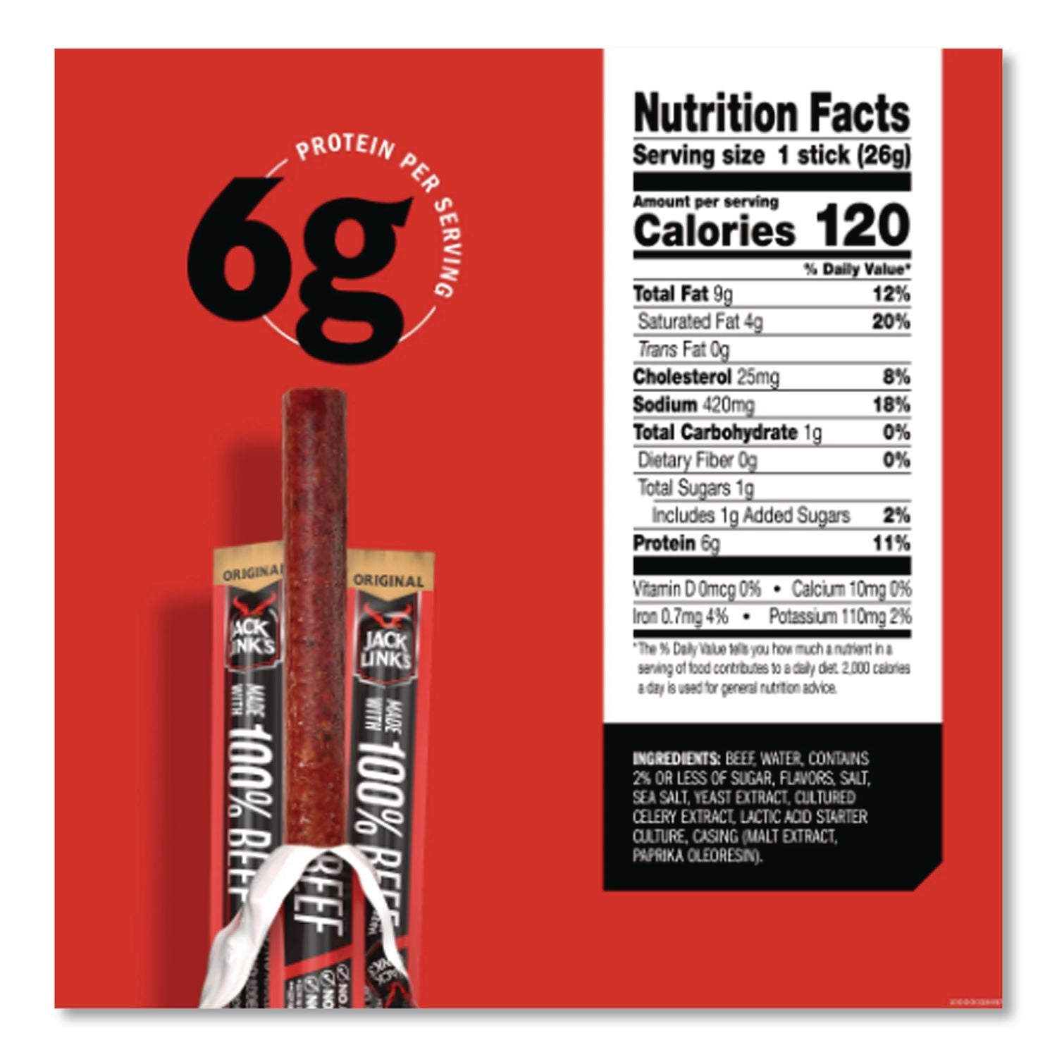 Big Beef Sticks, 0.92 oz Sticks, 20 Sticks/Carton, Ships in 1-3 Business Days