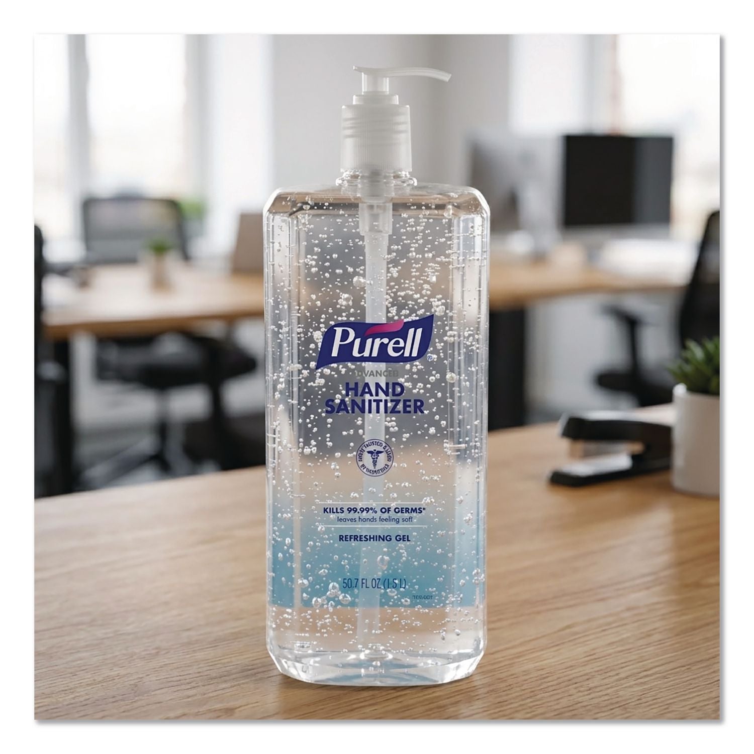 Advanced Hand Sanitizer Refreshing Gel, 1.5 L Pump Bottle, Clean Scent