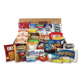 Dorm Room Survival Snack Box, 55 Assorted Snacks/Box, Ships in 1-3 Business Days