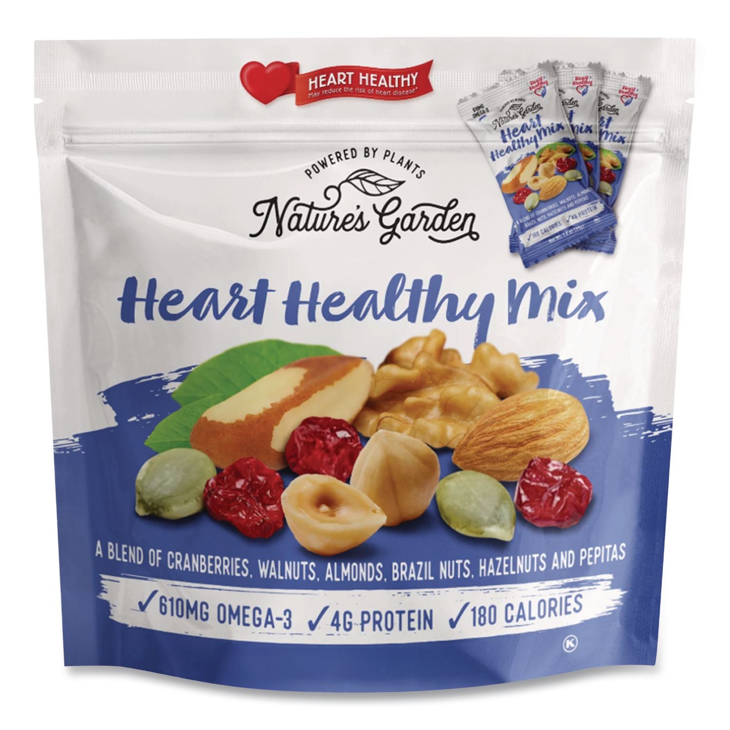 Healthy Heart Mix, 1.2 oz Pouch, 7 Pouches/Pack, 6 Packs/Carton, Ships in 1-3 Business Days