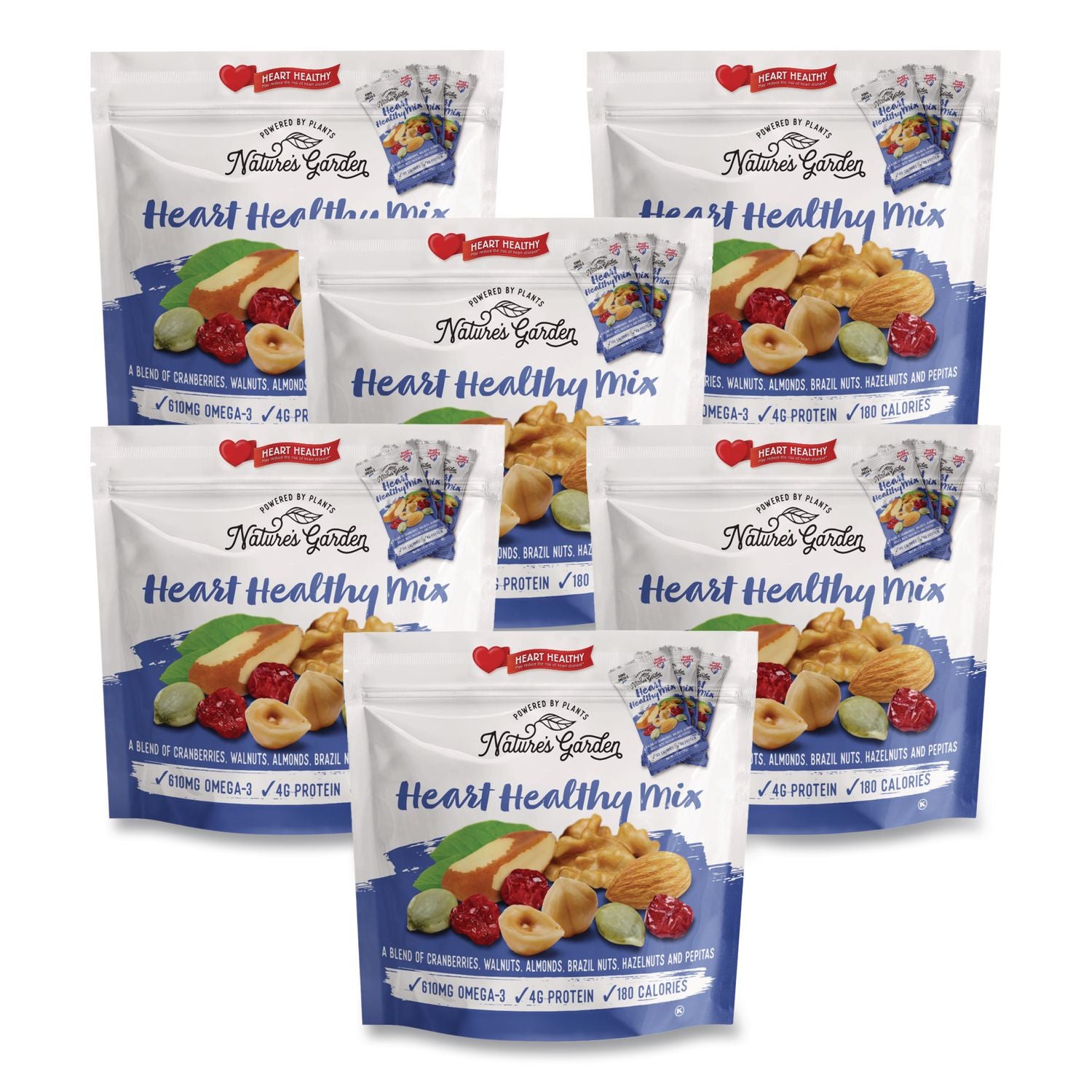 Healthy Heart Mix, 1.2 oz Pouch, 7 Pouches/Pack, 6 Packs/Carton, Ships in 1-3 Business Days