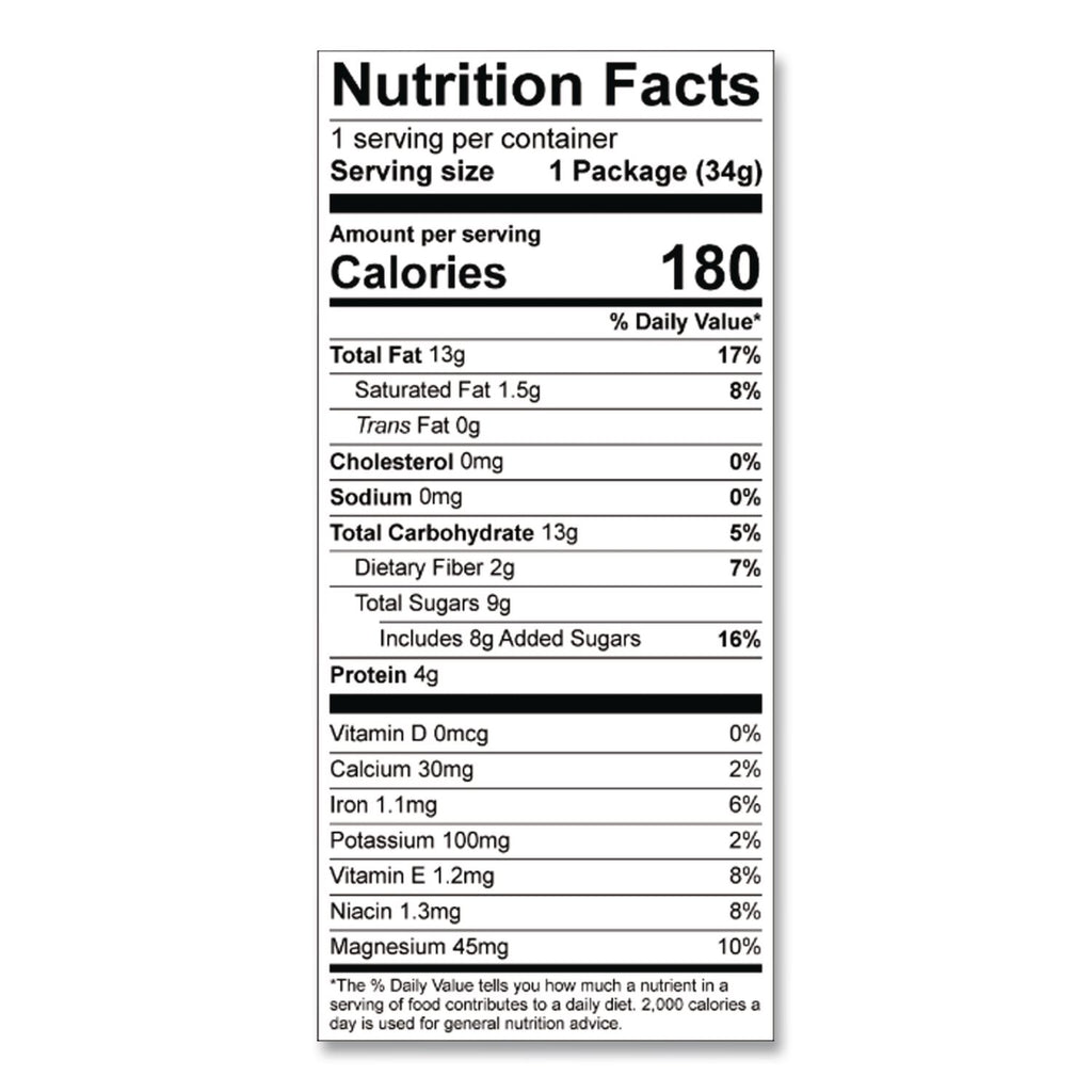 Omega-3 Nut Mix, 1 oz Pouch, 7 Pouches/Pack, 6 Packs/Carton, Ships in 1-3 Business Days
