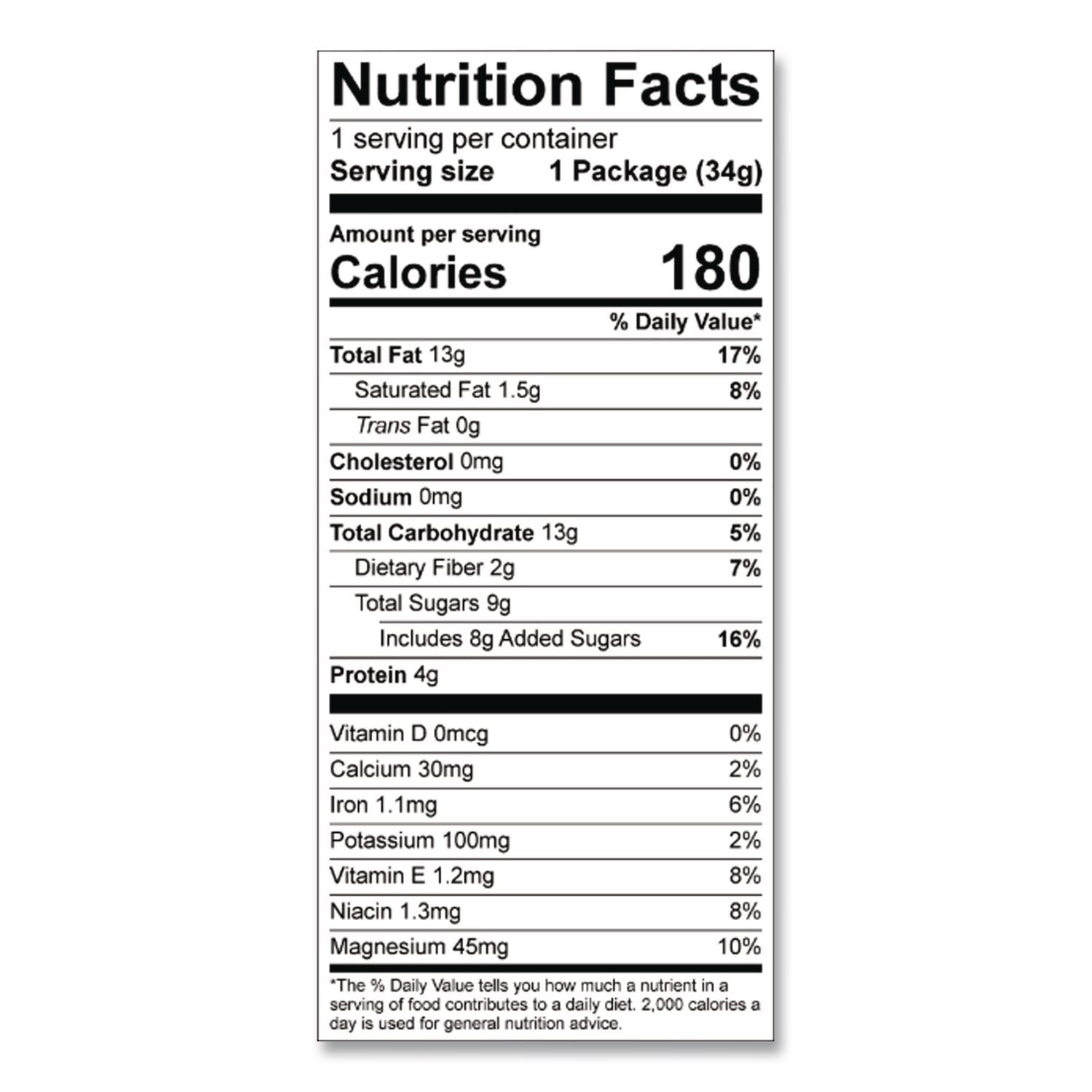 Omega-3 Nut Mix, 1 oz Pouch, 7 Pouches/Pack, 6 Packs/Carton, Ships in 1-3 Business Days