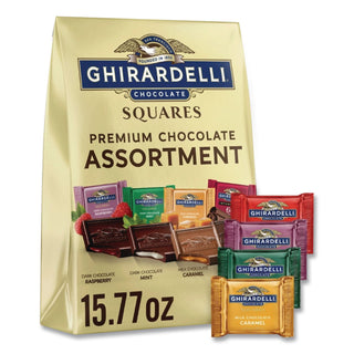 Premuim Assorted Dark and Milk Chocolate Squares, 15.77 oz Bag, Ships in 1-3 Business Days