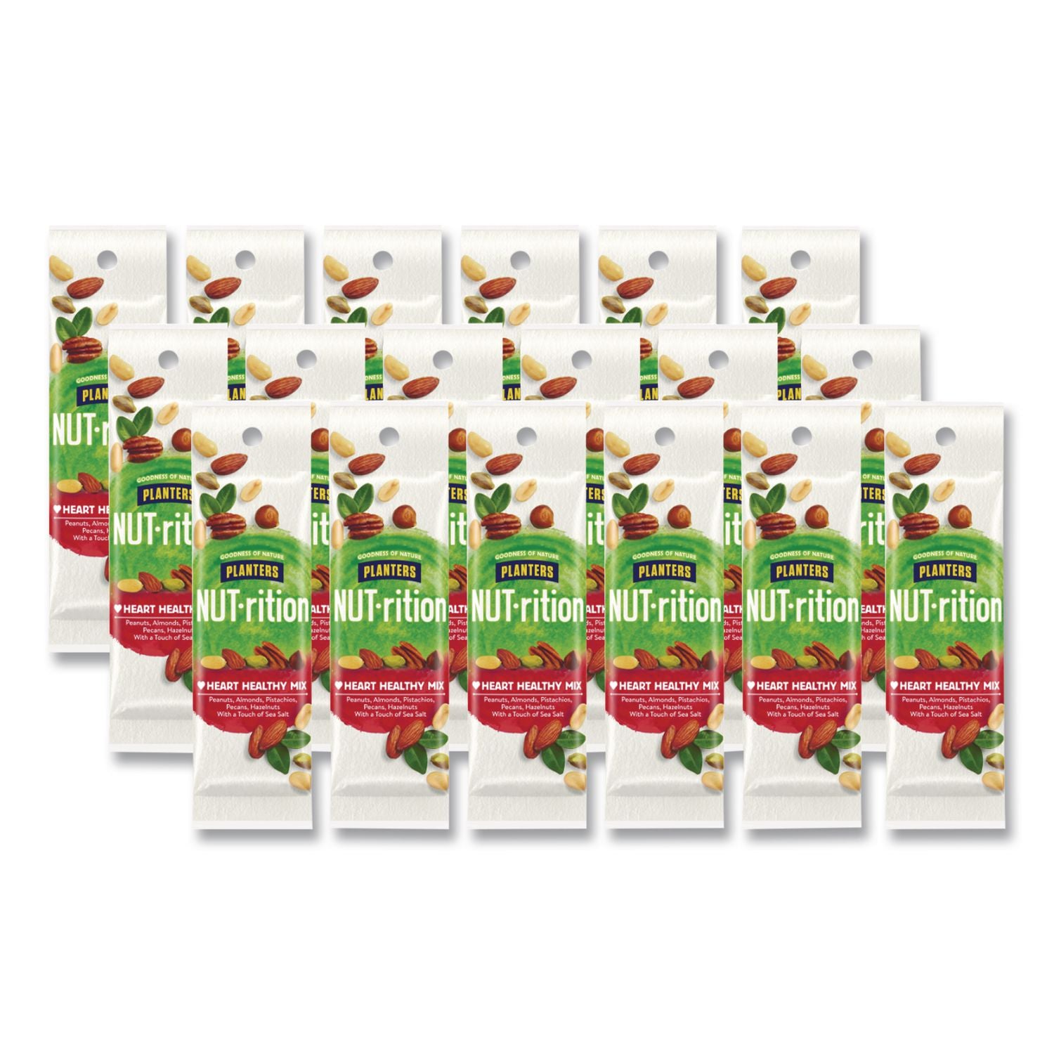 NUT-rition Heart Healthy Mix, 1.5 oz Tube, 18 Tubes/Carton, Ships in 1-3 Business Days