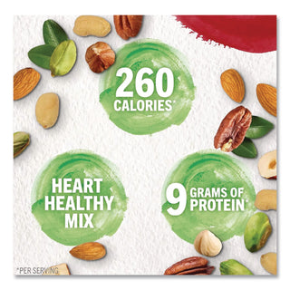 NUT-rition Heart Healthy Mix, 1.5 oz Tube, 18 Tubes/Carton, Ships in 1-3 Business Days
