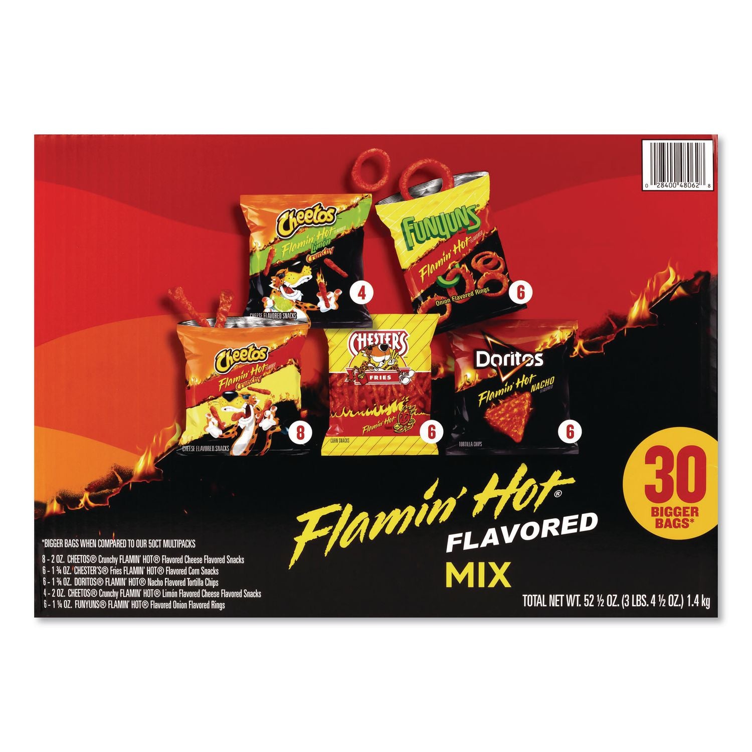 Flamin' Hot Mix Variety Pack, Assorted Flavors, Assorted Size Bag, 30 Bags/Carton, Ships in 1-3 Business Days