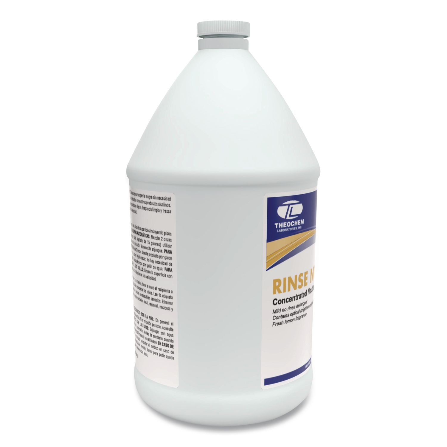 Rinse-No-More Floor Cleaner, Lemon Scent, 1 gal, Bottle, 4/Carton