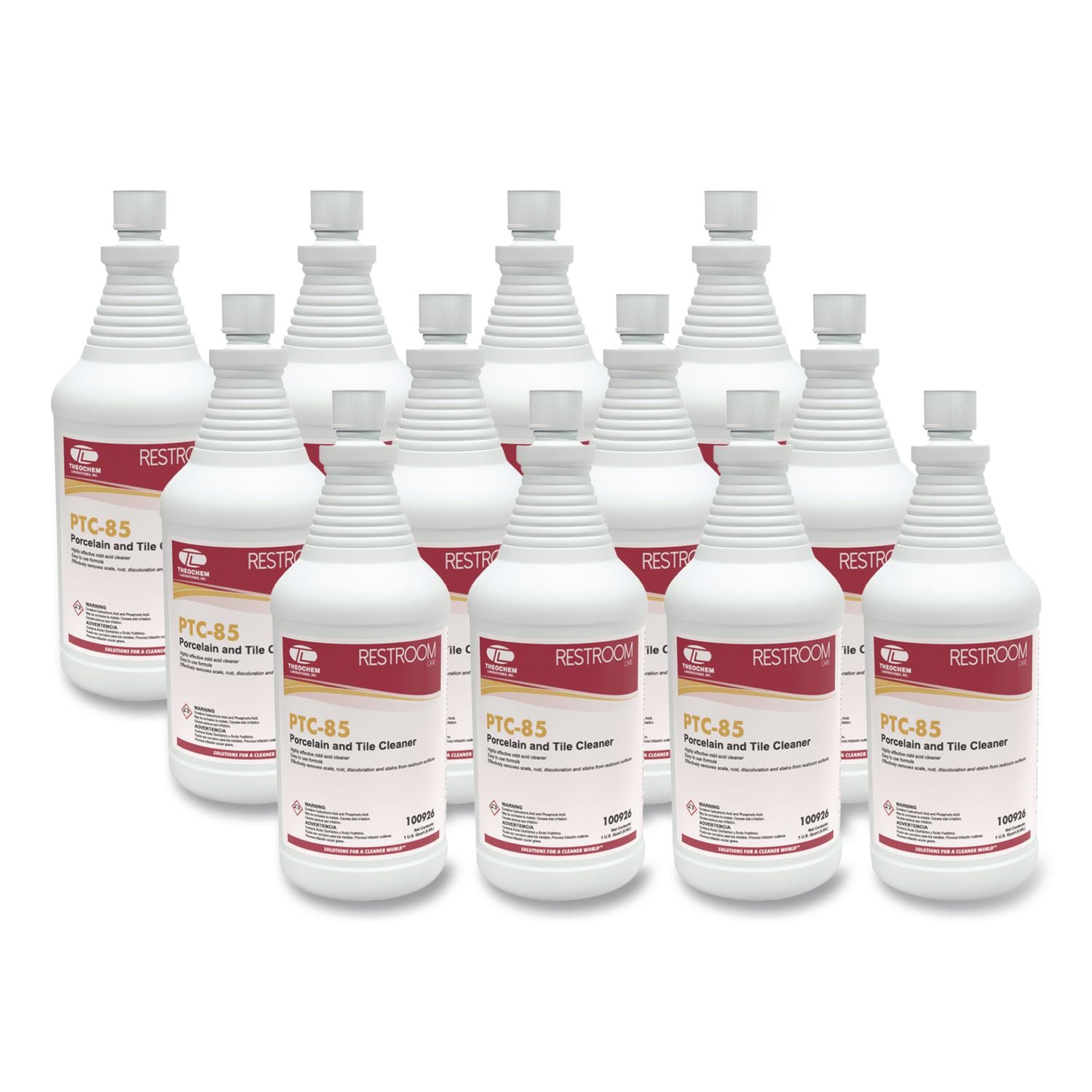 PTC-85 Porcelain and Tile Cleaner, Pleasant Scent, 32 oz Bottle, 12/Carton