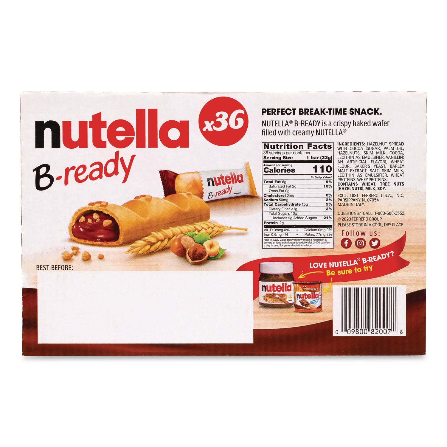 B-Ready, Hazelnut, 0.7 oz Bag, 36/Carton, Ships in 1-3 Business Days