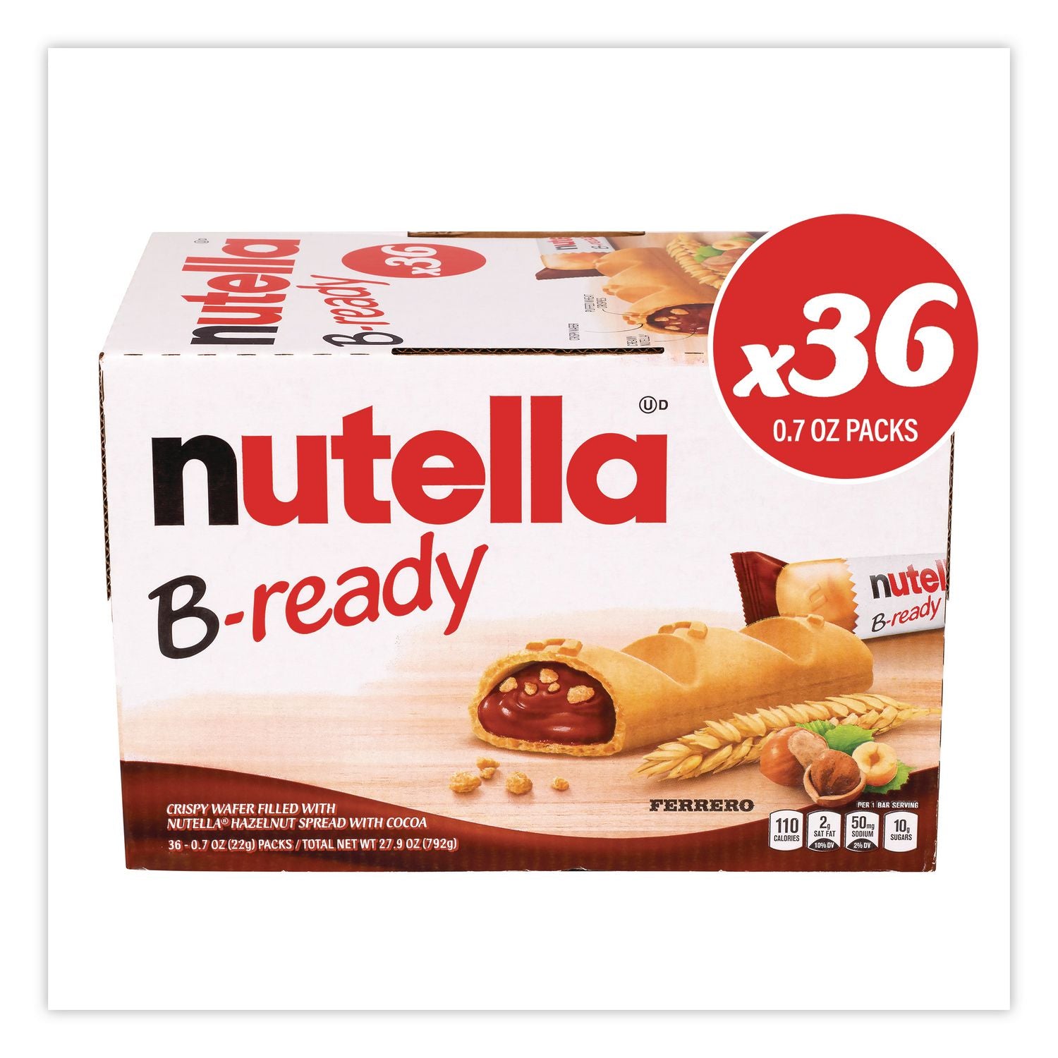 B-Ready, Hazelnut, 0.7 oz Bag, 36/Carton, Ships in 1-3 Business Days