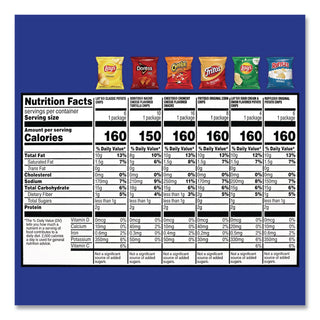 Potato Chips Bags Variety Pack, Assorted Flavors, 1 oz Bag, 50 Bags/Carton, Ships in 1-3 Business Days
