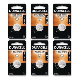 Lithium Coin Batteries With Bitterant, 2032, 6/Box