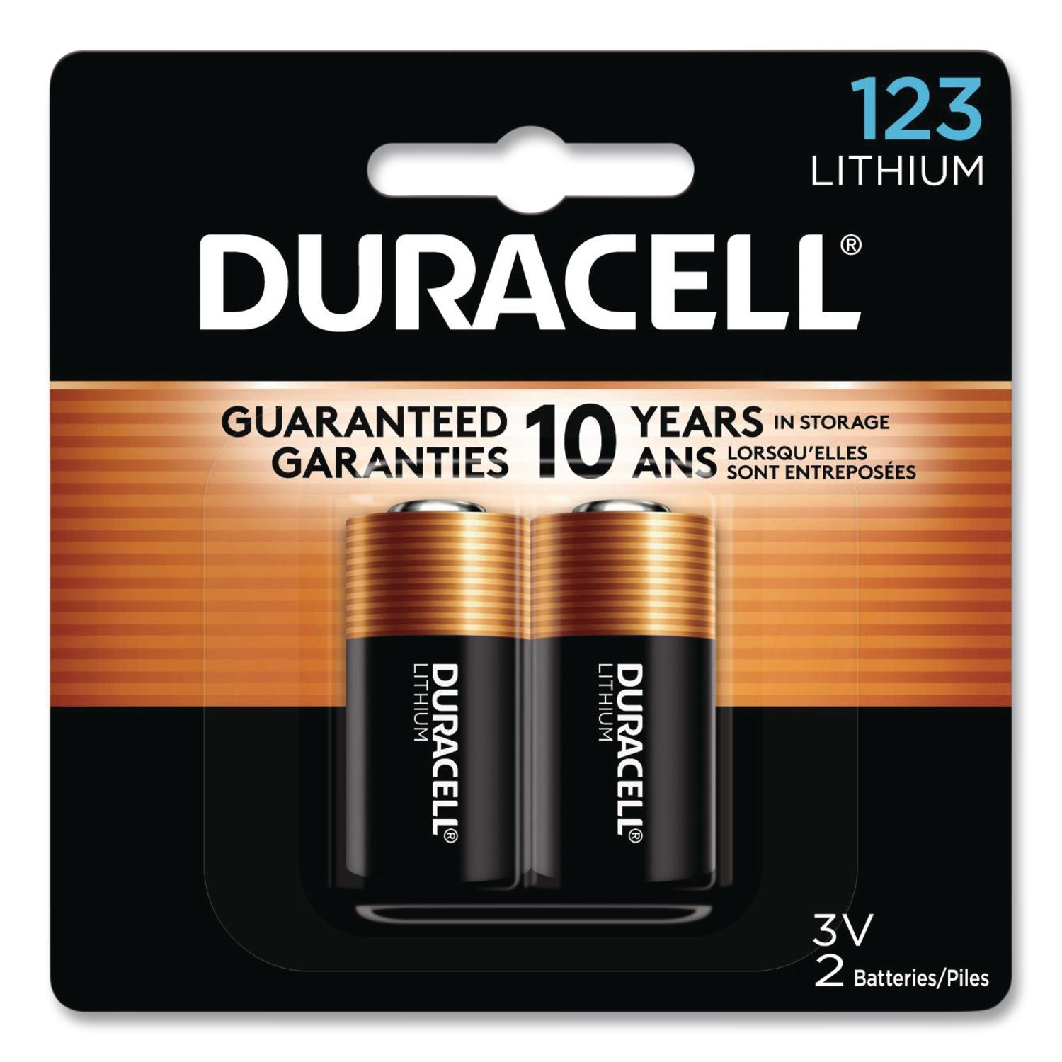 Specialty High-Power Lithium Battery, 123, 3 V, 2/Pack