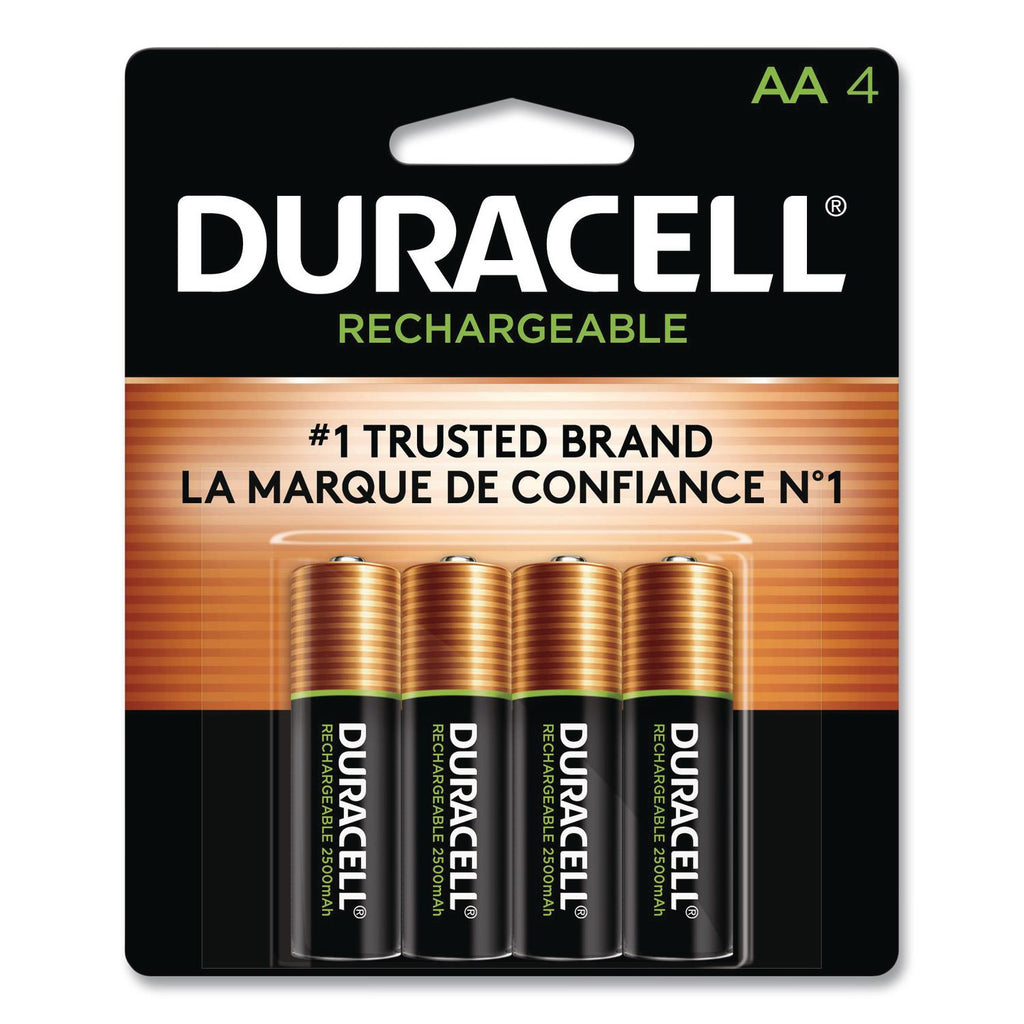 Rechargeable StayCharged NiMH Batteries, AA, 4/Pack