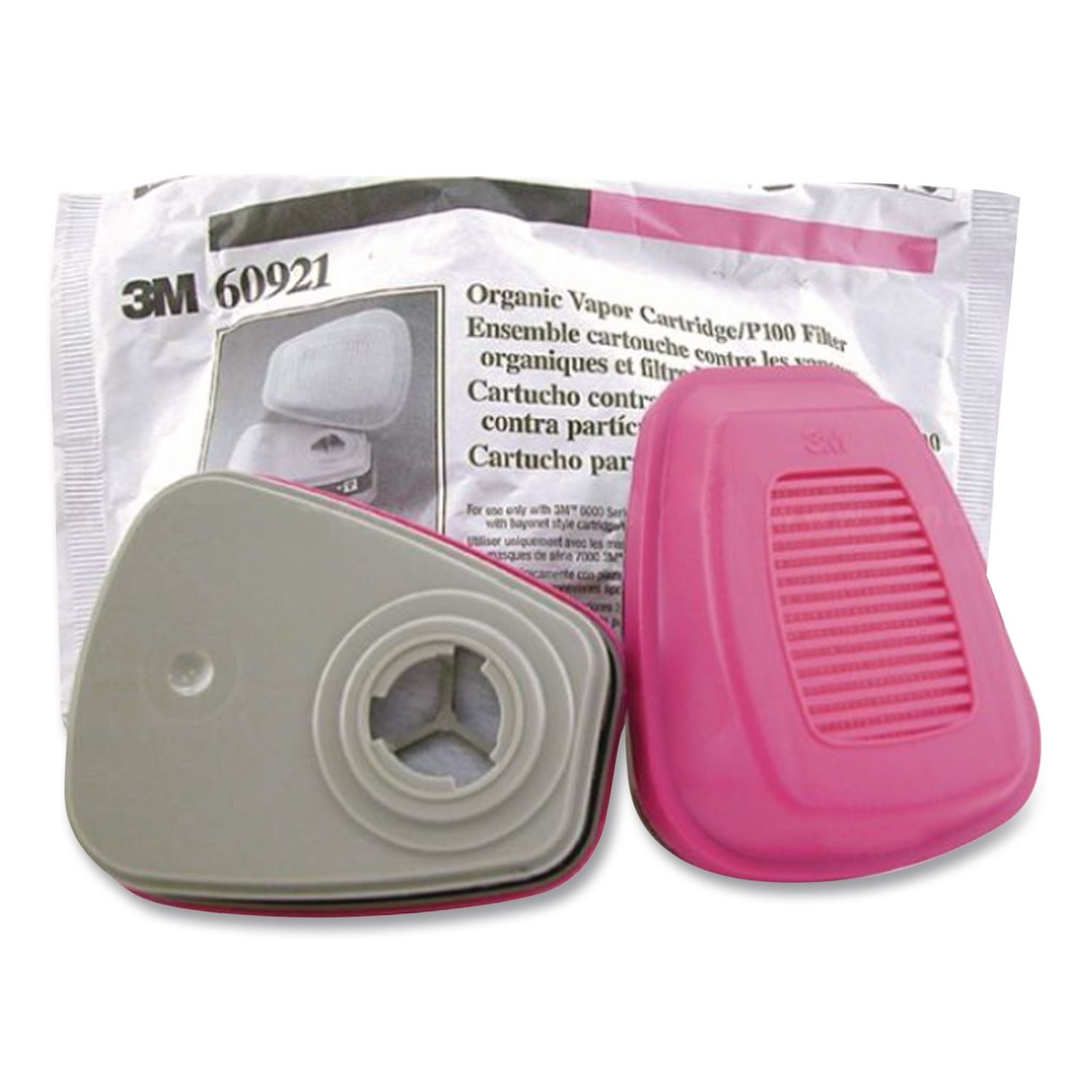 3M 60921 Organic Vapor Cartridge/Filter - Reusable - 2 / Box